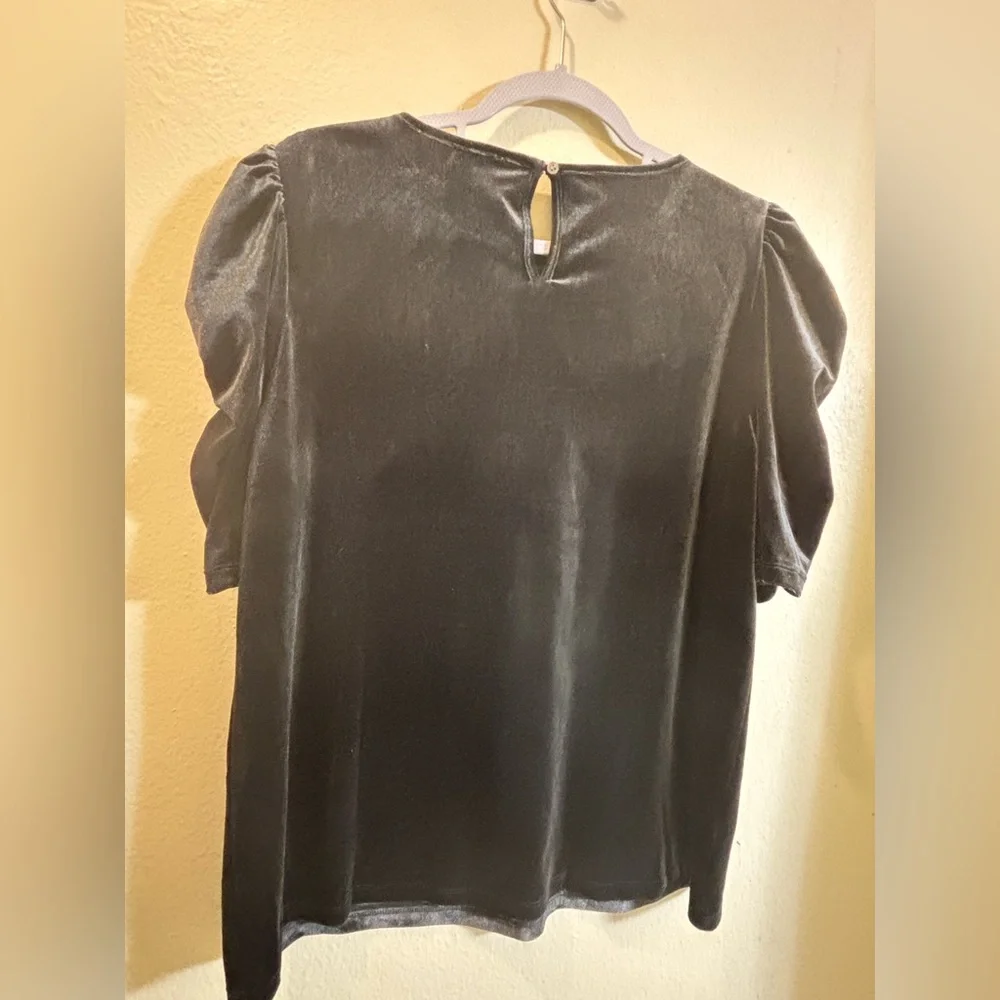 LOFT Ruched Velvet Top - Picture 8 of 8